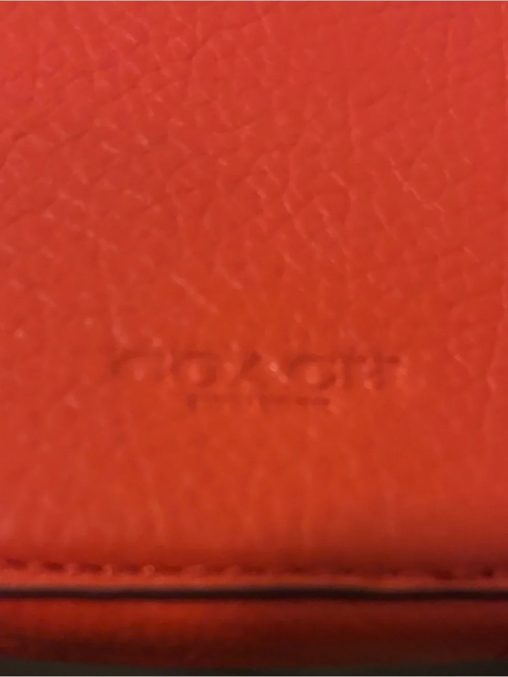Coach Red Leather Coin Pouch with Multicolor Appliqués